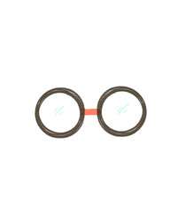 Glasses in brown frame and hints of orange