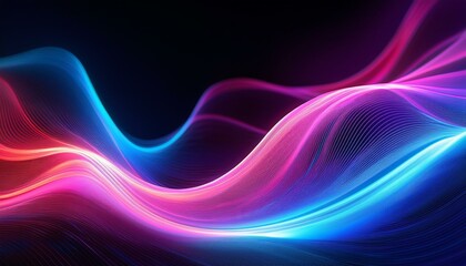 Fototapeta premium 未来的なデジタルウェーブのネオンテクスチャ