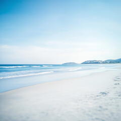 Scenic View of a Peaceful Beach With Ocean Waves