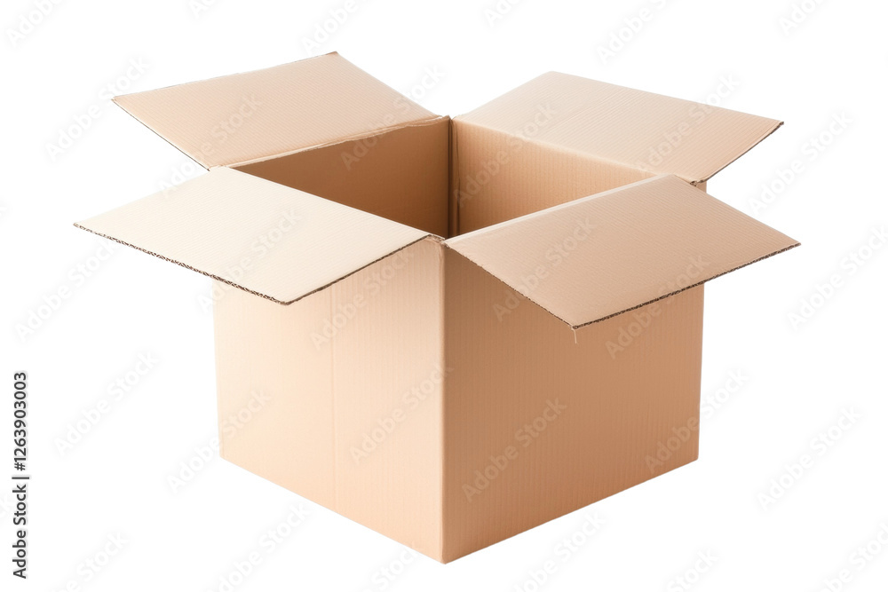 Poster cardboard box is open and empty