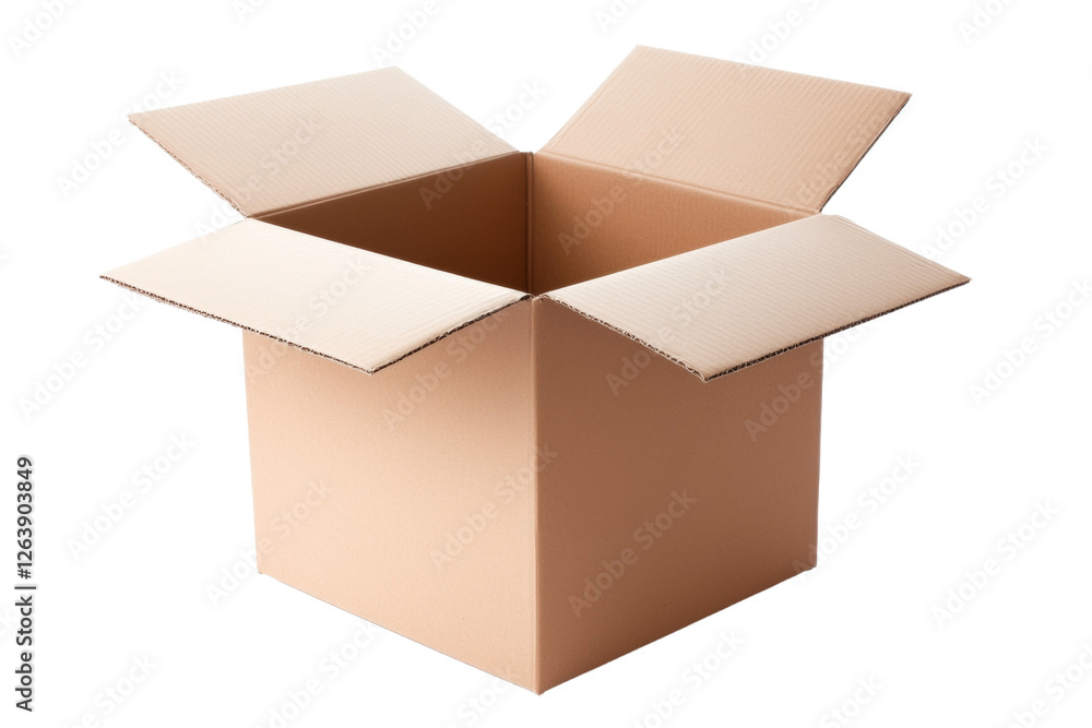 Poster cardboard box is open and empty