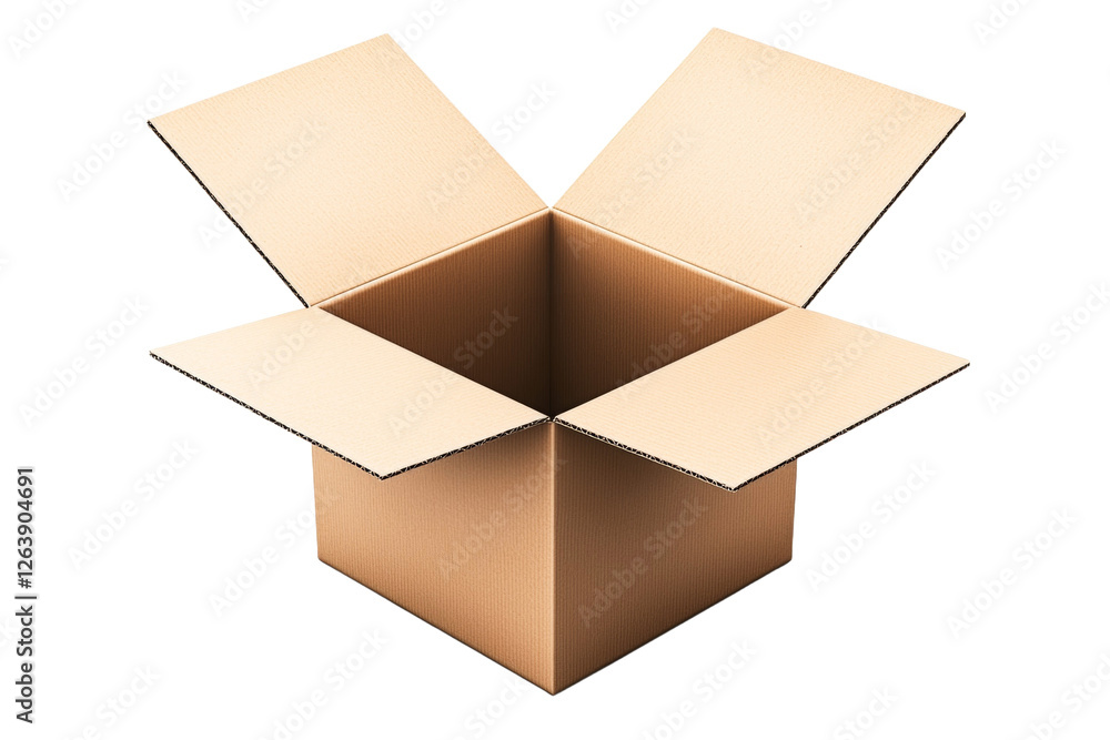 Poster cardboard box is open and empty