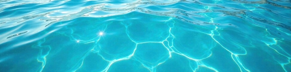 Obraz premium Delicate ripples in the clear blue sea, sea, reflection, waves