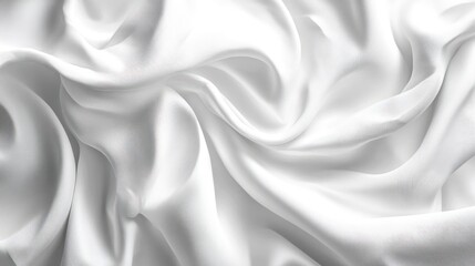 Obraz premium White silk fabric drapes, studio backdrop, elegant texture, design resource