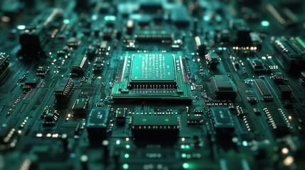 Central Processing Unit, Motherboard, Circuitry, Technology, Background, Glow, Close-up, Digital, Computing, Data