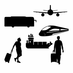 ILLUSTRATION OF A HOMECOMING TRAVEL SILOUTET