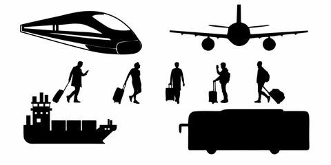 ILLUSTRATION OF A HOMECOMING TRAVEL SILOUTET