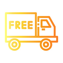 free delivery Line Gradient Icon