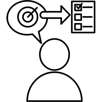 target thought process checklist concept clip art preview