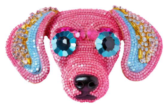 PNG Dog bead jewelry brooch.