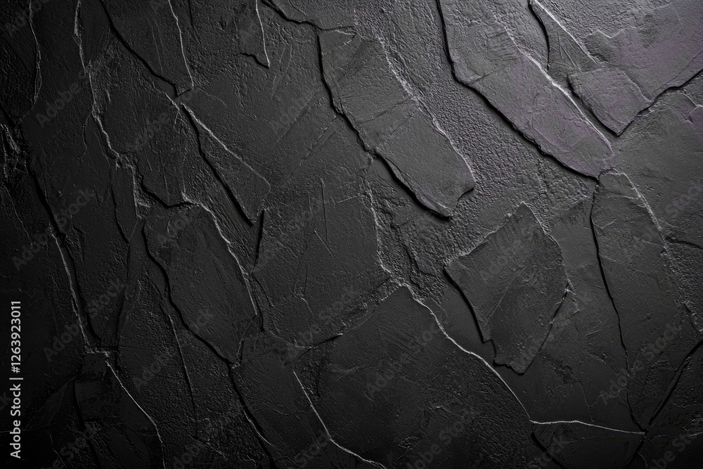 Poster black textured surface with abstract pattern resembling rough stone or concrete for backgrounds, mod
