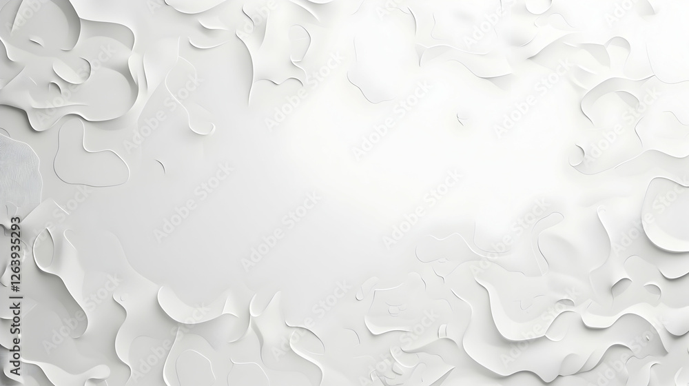 Poster abstract white background with textured waves creating depth, ideal for modern design projects