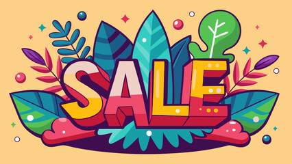 abstract vector background with  Sale text