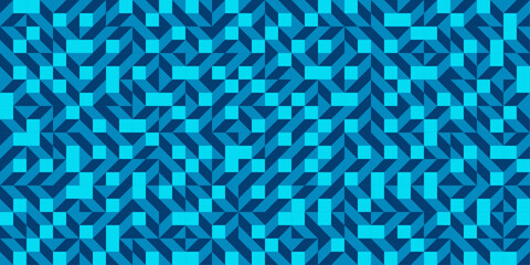 Futuristic Blue Geometric Optical Illusion: Dynamic Angular Pattern with 3D Depth