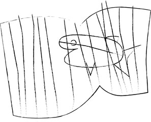 さかな色無し鉛筆風