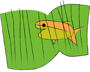 さかな色有鉛筆風