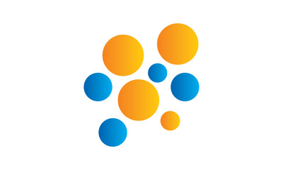 round technology colored vector logo