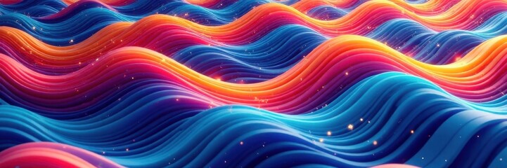 Fototapeta premium Stylized wave pattern featuring geometric shapes in a repeating motion , wave motifs, art deco, geometric patterns