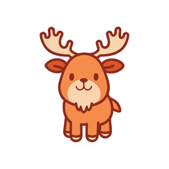 Forest animal moose icon