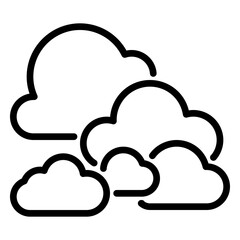 Cloudy icon, line icon style
