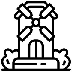 Windmill Icon. Wind Power Icon