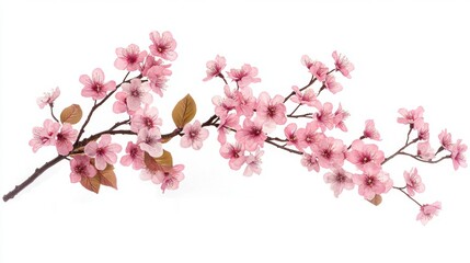 Beautiful cherry blossom tree branch with blooming flower.
