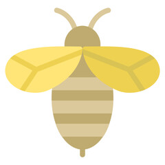 Stylized Bee Icon for Nature Themes