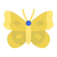Vibrant Yellow Butterfly for Digital Illustrations