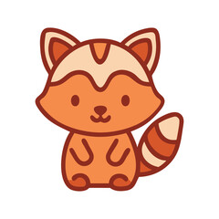 Forest animal raccoon icon