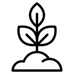 Minimalist Line Art Plant Illustration