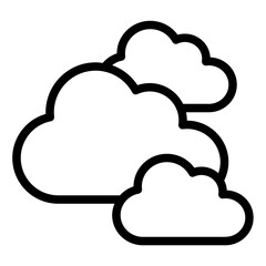 Stylized Cartoon Cloud Icon for Design Projects