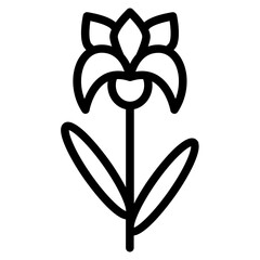 Fototapeta premium Minimalist Flower Icon for Modern Designs