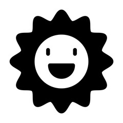 Cheerful Sun Icon for Bright Designs