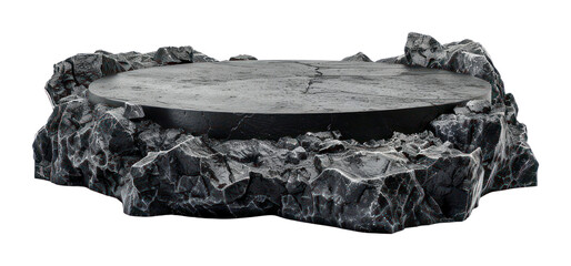 PNG Volcano stone circle podium rock geological platform.