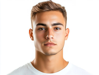 Obraz premium Man portrait on white background 