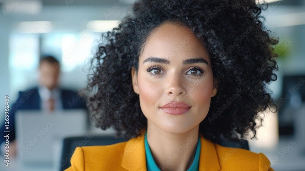 Aufkleber confident and focused female business professional troubleshooting technical problems on a laptop co