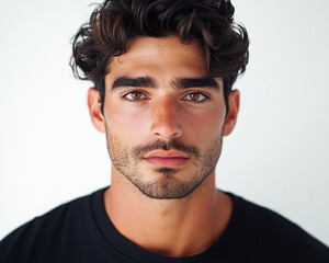 Obraz premium Man portrait on white background 