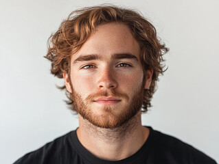 Obraz premium Man portrait on white background 