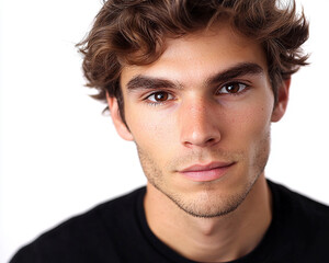 Obraz premium Man portrait on white background 