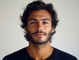 Fototapeta premium Man portrait on white background 