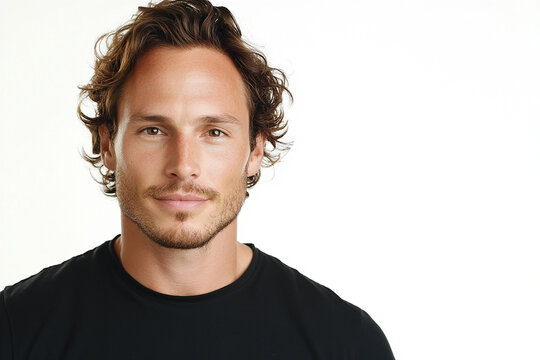 Man portrait on white background	
