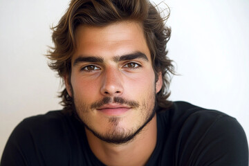 Obraz premium Man portrait on white background 