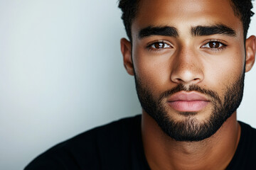 Fototapeta premium Man portrait on white background 