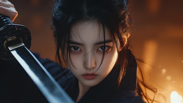 Warrior Woman: A Striking Portrait of a Female Samurai