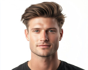 Obraz premium Man portrait on white background 