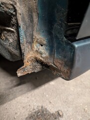 Rusty Car Frame in Detail