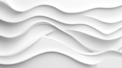 Obraz premium Abstract waves of white layers creating a smooth, flowing texture.