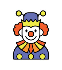 Carnival clown icon