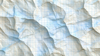Crumpled graph paper background texture.  Perfect for design projects needing a textured, academic feel.