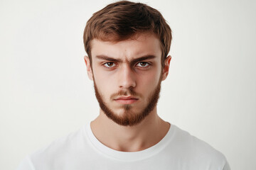 Obraz premium Man portrait on white background 